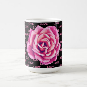 Pink Rose Flower Love All Over Mug Cup