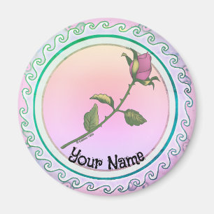 Pink Rose flower Magnet
