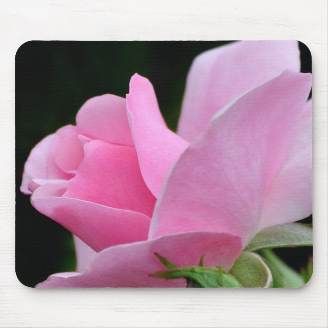 Pink Rose Flower Mouse Pad (Front)
