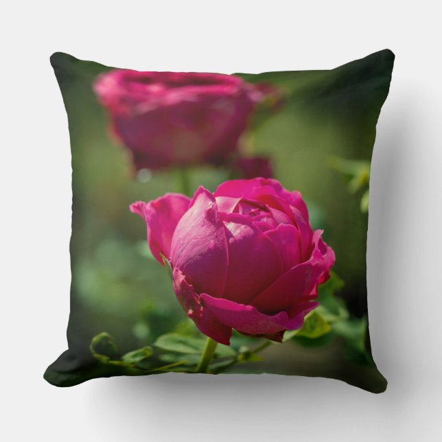 Pink rose flowers cushion (Front)