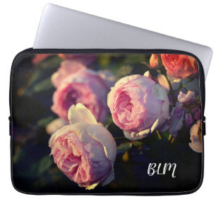 Pink Rose Flowers From the Garden Laptop Sleeve