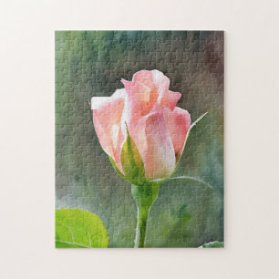 Pink Rose Garden Art Puzzle
