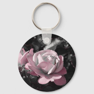 Pink Rose Garden Key Ring