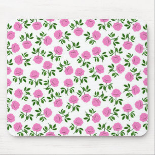Pink Rose Garden Mousepad