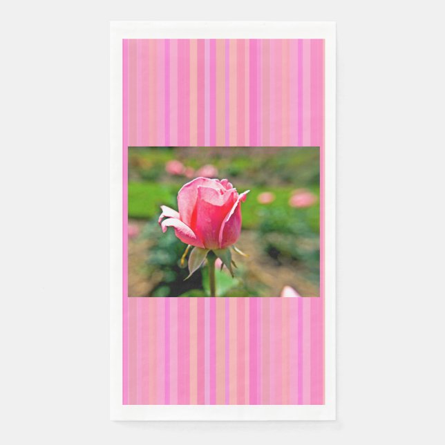 Pink Rose Garden Napkin (Front)