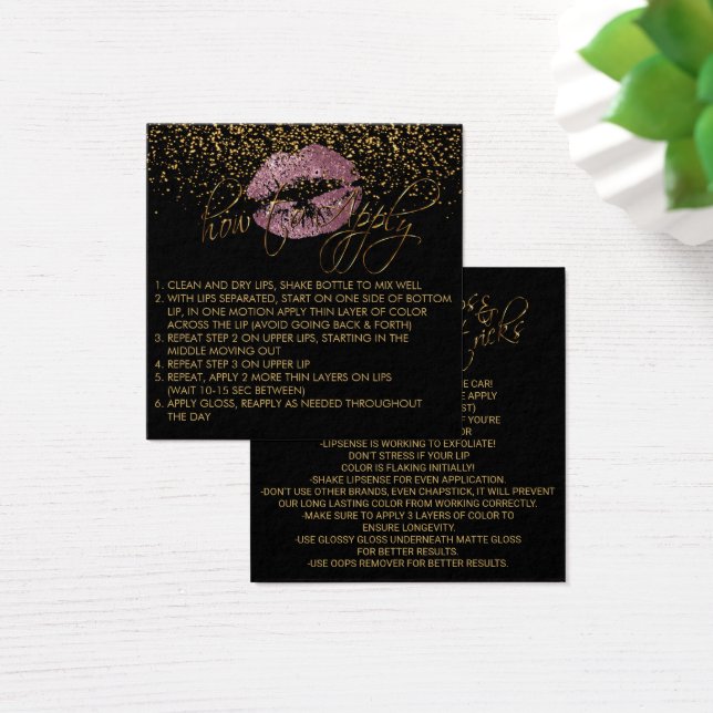 Pink Rose Glitter Lip  Application Instructions 2 (Desk)