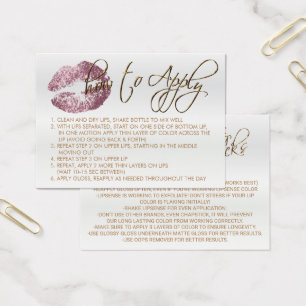 Pink Rose Glitter Lips 2 - How to Apply