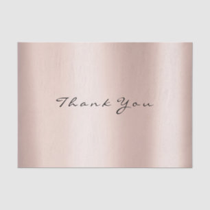 Pink Rose Gold Blush Glitter Thank You Event Tissue Paper
