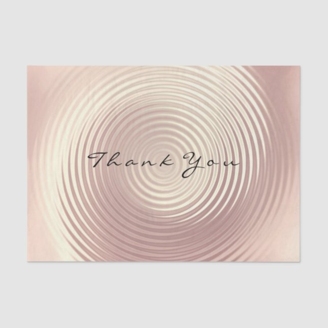 Pink Rose Gold Blush Glitter Thank You Luxury Tissue Paper (Front)