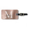 Pink Rose Gold Brushed Metal Script Monogram Cute