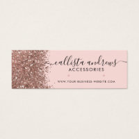 Pink Rose Gold Confetti Glitter Earring Display
