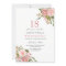 Pink Rose Gold Flowers 18th Birthday Party Invite