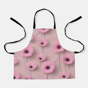 Pink Rose Gold Flowers Gift Apron
