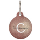 Pink Rose Gold Foil Metallic Monogram Name