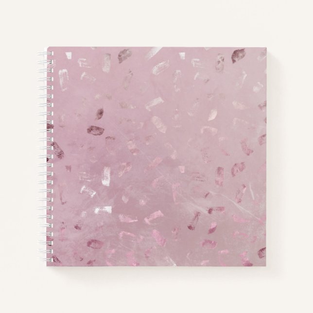 Pink Rose Gold Glitter Notebook (Front)