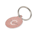 Pink Rose Gold Glitter & Sparkle Monogram Name