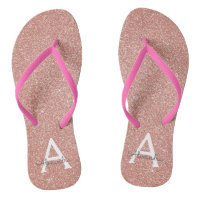 Pink Rose Gold Glitter & Sparkle Monogram