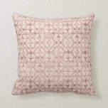 Pink Rose Gold Glitter Triangle Tribal Geometric Cushion<br><div class="desc">This girly and modern geometric pattern is the perfect and trendy choice for the contemporary woman. It features a unique triangle tribal Aztec inspired design in faux printed rose gold glitter on top of a blush pink background. It's a contemporary and pretty choice for your accessorised style. ***IMPORTANT DESIGN NOTE:...</div>
