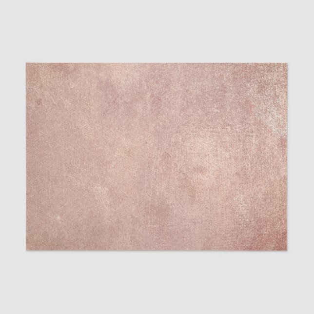Pink Rose Gold Metallic Blush Powder Copper Peach Tissue Paper (Front)