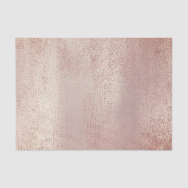Pink Rose Gold Metallic Blush Powder Tissue Paper (Front)