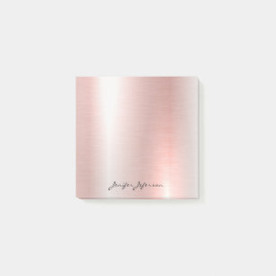 Pink Rose Gold Name Post-it® Notes