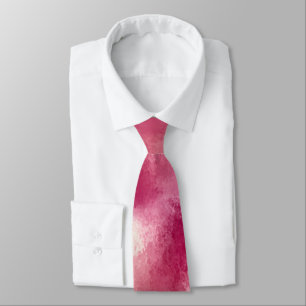 Pink Rose Gold Ombre Watercolor Tie