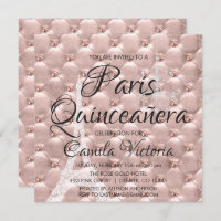 Pink Rose Gold Paris Quinceañera Celebration