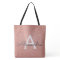 Pink Rose Gold Sparkle Elegant Monogram Book Bag