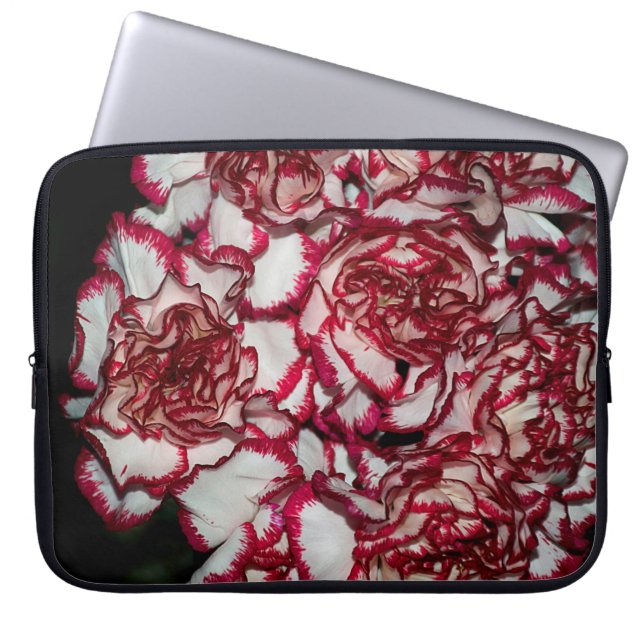 Pink rose gold square mosaic tiles for texture bac laptop sleeve (Front)