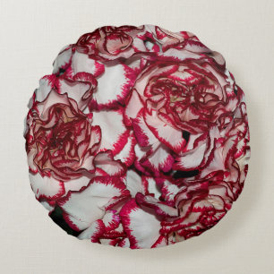 Pink rose gold square mosaic tiles for texture bac round cushion