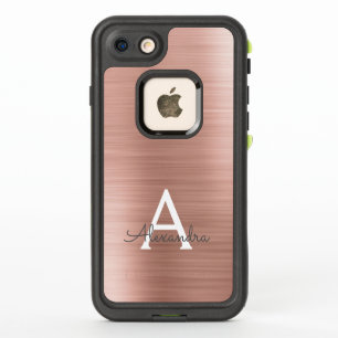 Pink Rose Gold Stainless Steel Monogram