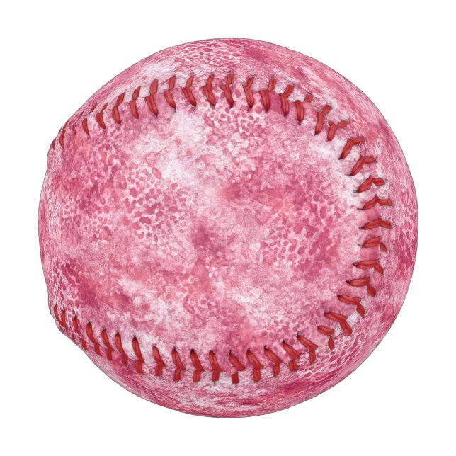 Pink Rose Gold Watercolor Baseball (Front Right)