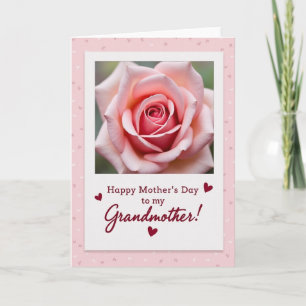 Pink Rose Grandmothers Day Card