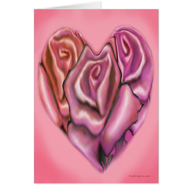 Pink Rose Heart (Front)