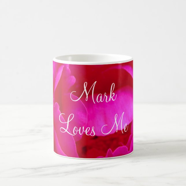 Pink Rose I Mug - Customisable (Center)