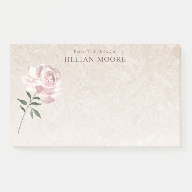 Pink Rose In Bloom Post-it Notes (Front)
