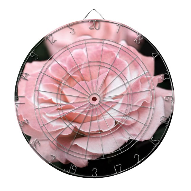 Pink Rose in Full Bloom Dartboard (Front)