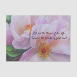 Pink Rose Inspirational Decoupage Paper