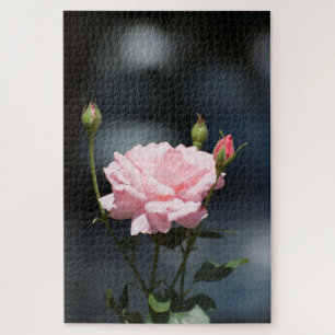 pink rose jigsaw puzzle