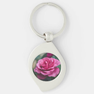 Pink Rose Key Ring
