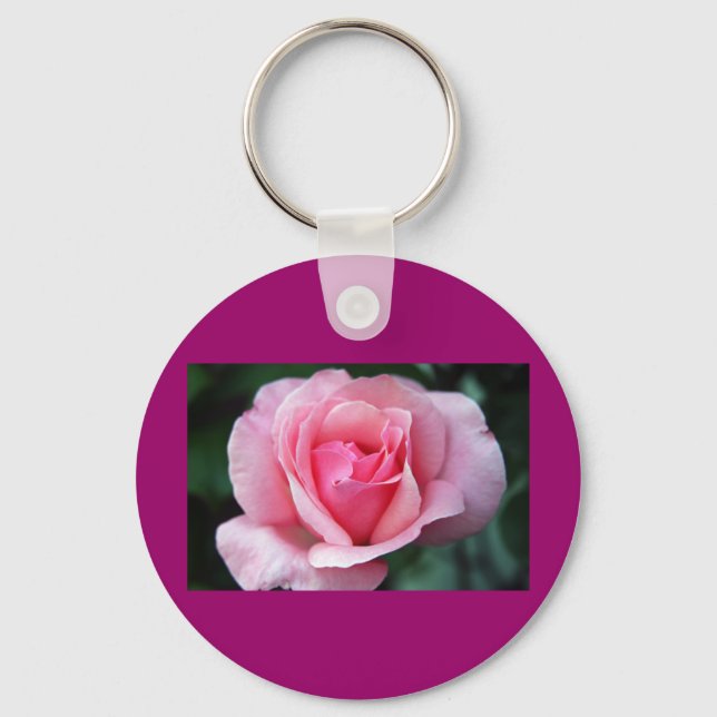 Pink Rose Key Ring (Front)