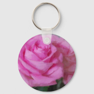 Pink Rose Key Ring