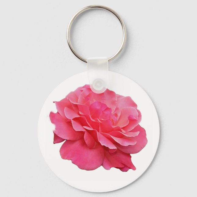 Pink Rose Key Ring (Front)