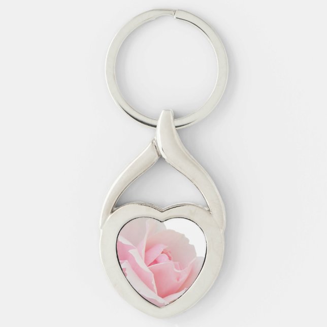 Pink rose key ring (Front)