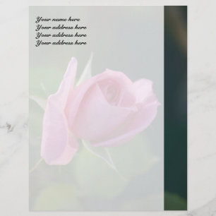 Pink Rose Letterhead
