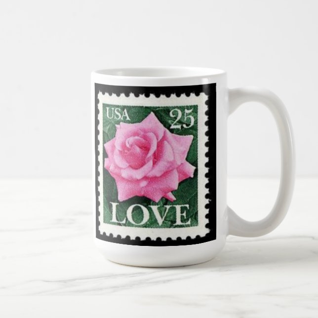 Pink Rose Love Coffee Mug (Right)