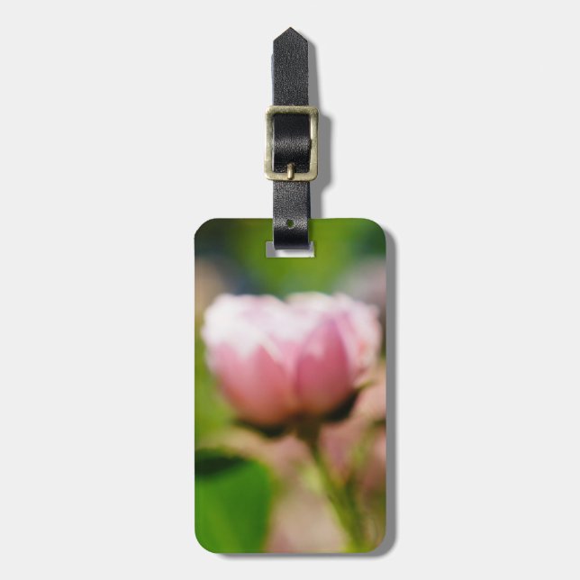 Pink Rose Luggage Tag (Front Vertical)