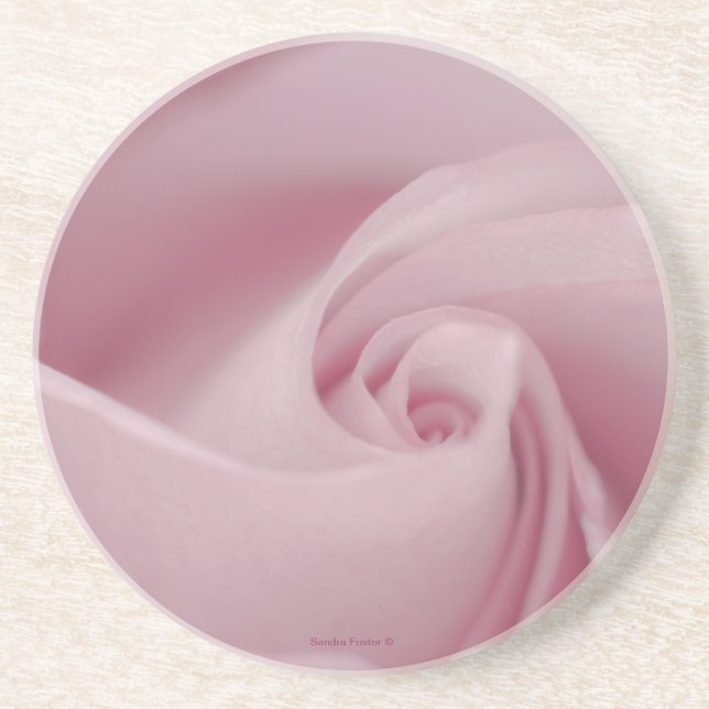 Pink Rose Macro Coaster (Front)