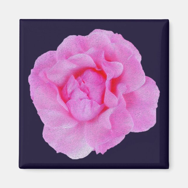 pink rose magnet (Front)