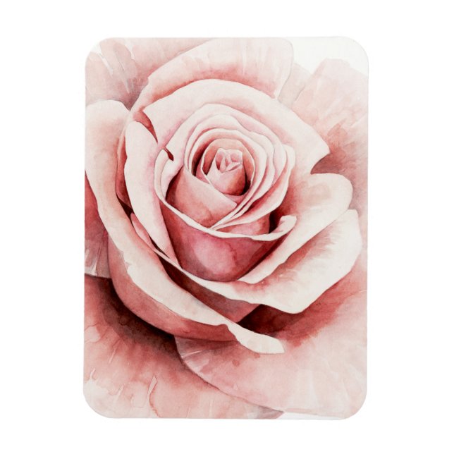 Pink Rose Magnet (Vertical)